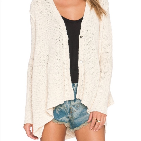 Free People Sweaters - Free People Shark Hem Cardigan in Cream